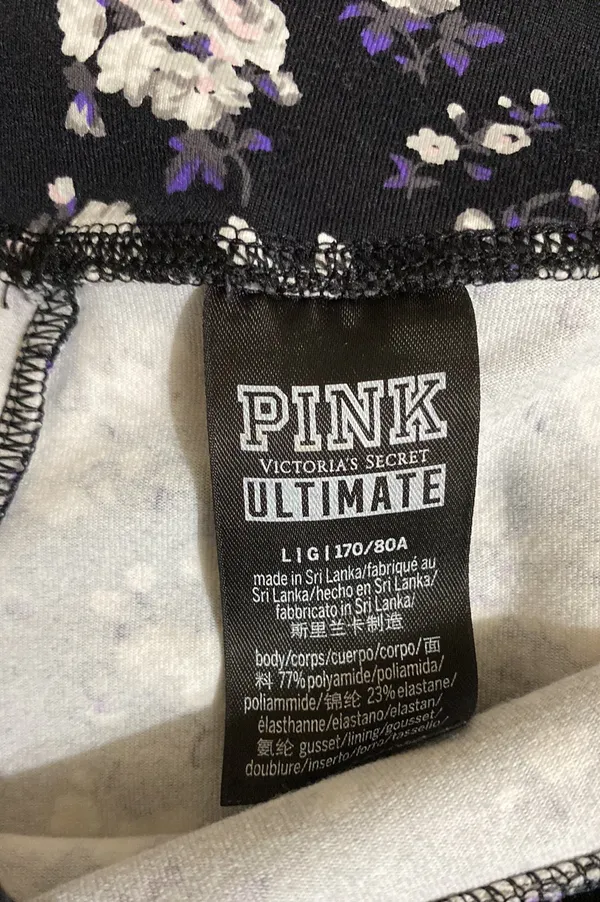 Victoria's Secret PINK Ultimate Leggings, Floral, L - Image 3
