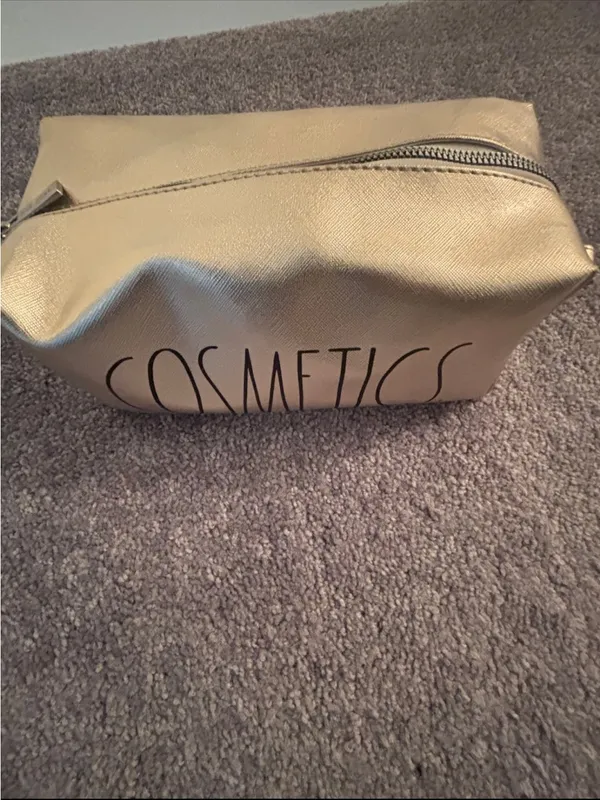NWOT Gold 'Cosmetics' Makeup Pouch - Image 2