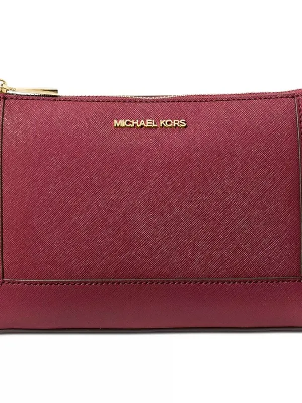 Vintage Michael Kors Sallie Medium Crossbody in Deep Red - Image 2