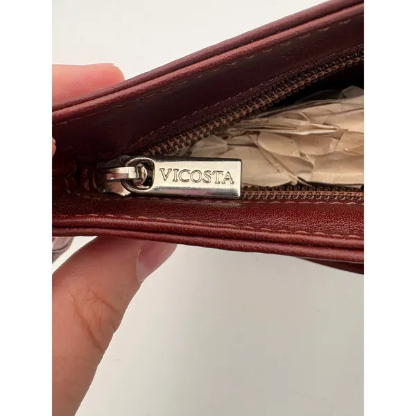 Women’s Vicosta Rust Red Leather Crossbody Purse - Image 5