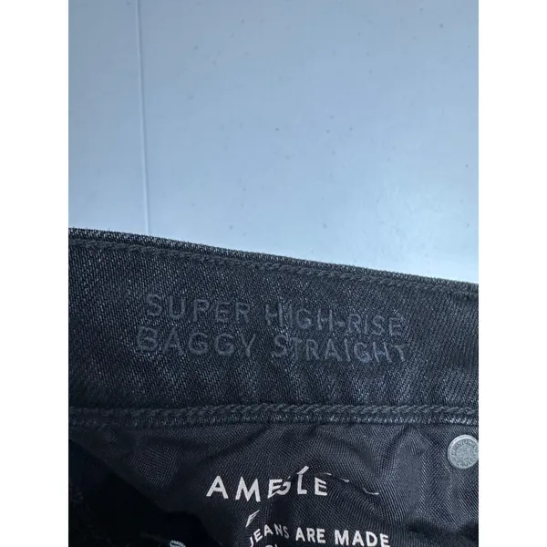 American Eagle Womens Strigid Super High Rise Baggy Straight Denim‎ Jeans Sz 4 - Image 7