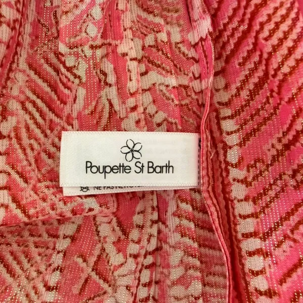 Poupette St. Barth Long Dress Thelma Pink Akoy Shimmer Maxi Small Strapless - Image 9