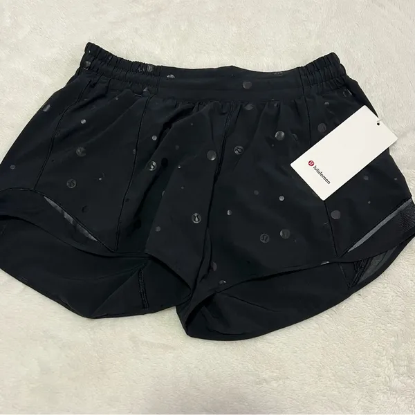 Lululemon Black Dot Pattern Shorts - Image 2