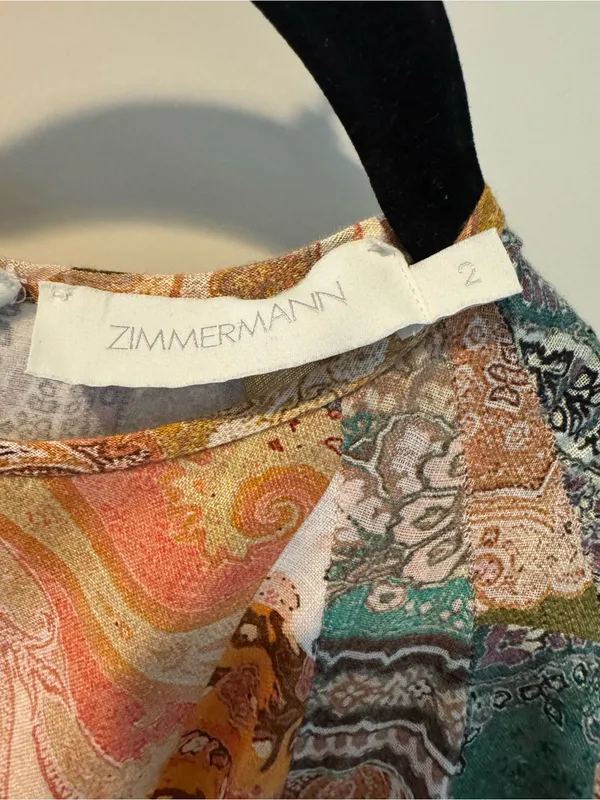 Zimmermann Anneke Ruffle Hem Mini Dress | Size 2 - Image 6