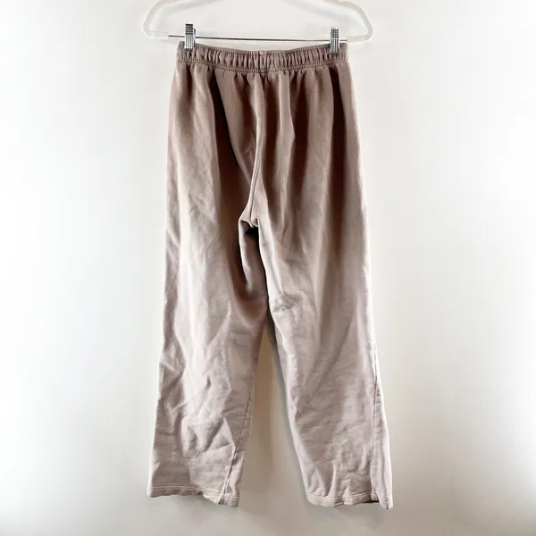 Alo High Rise Straight Leg Ombre Sweatpants in Gravel Sandstorm Brown XS - Image 4