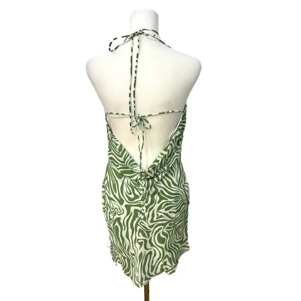 New LE LIS Collection Green Zebra Resort Dress Sleeveless Spaghetti Women’s Sz S - Image 8
