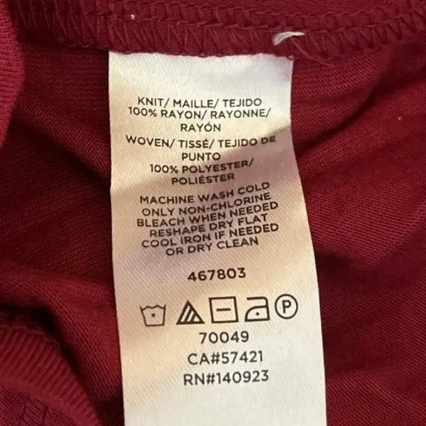 NEW Ann Taylor LOFT Red Sleeveless Half Button Shirt Blouse Tank Top Size M - Image 4