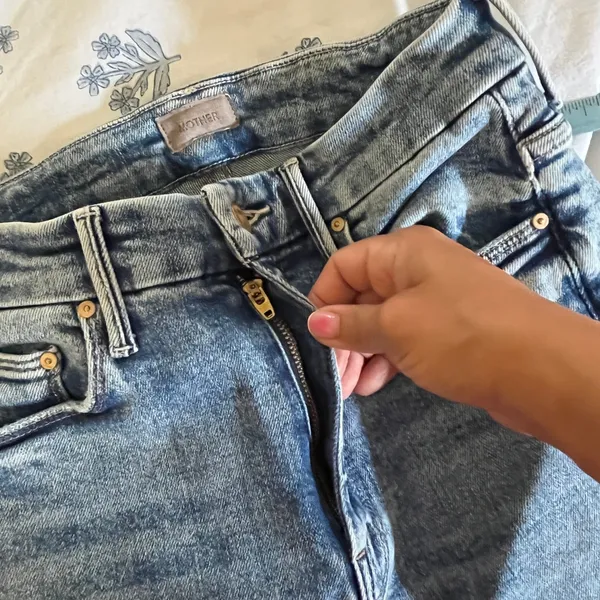Mother High Waisted Looker Ankle Jeans On The Road Blue Skinny Denim Size 26‎ - Image 5
