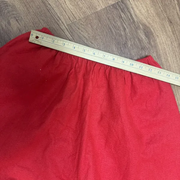Poodle Skirt Red Felt Hand Made Elastic waist silver glitter dog w/ leash sz S/M - Image 6