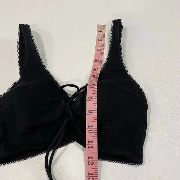 Free Press Black Lace Up Bustier Bralette Top Size S Y2K Boho - Image 7