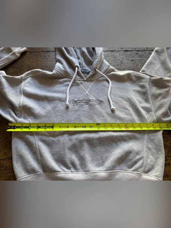 Abercrombie & Fitch Cropped Oversized Logo Hoodie Grey Size XS⁠ - Image 10