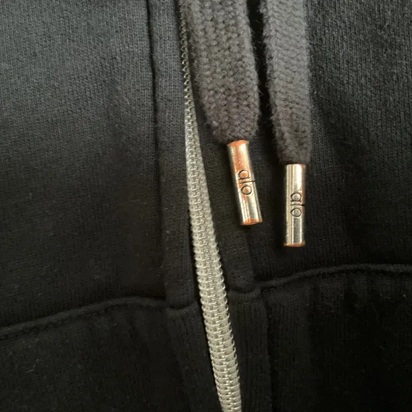 Alo Yoga Accolade Full Zip Hoodie Black XS - Image 3