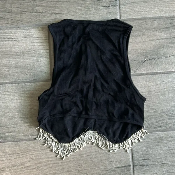 Zara rhinestone trim crop top - Image 6
