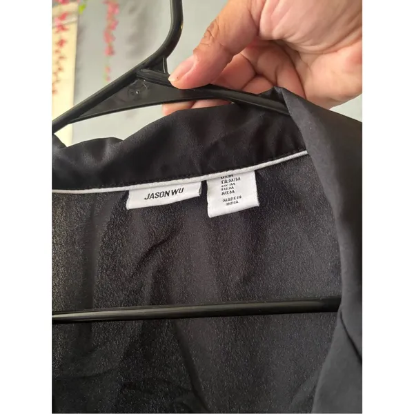 Jason Wu Black Pajama Set with White Piping – Size Medium - Image 7