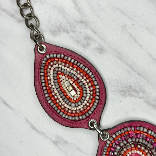 Chico's Beaded Medallion Silver Chain Belt OS ✨ - Image 7