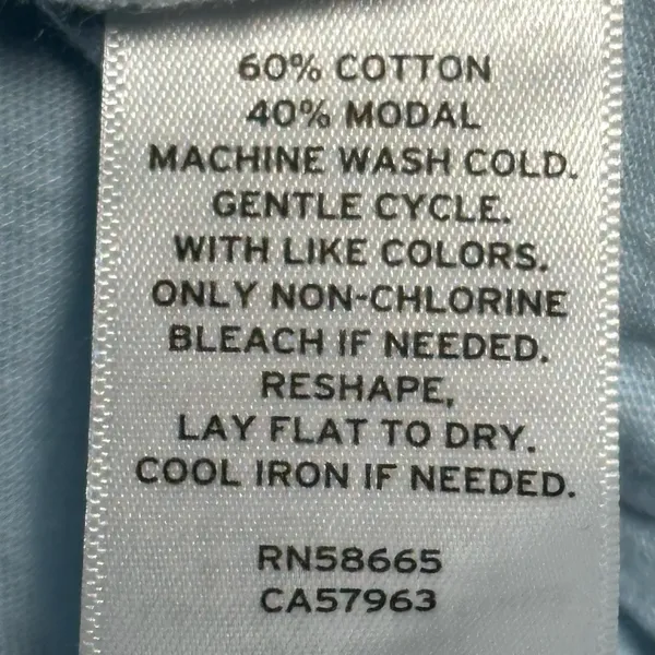 CASLON women's Blue Button Front Tie Front Tank Top Size L Cotton‎ Modal - Image 4