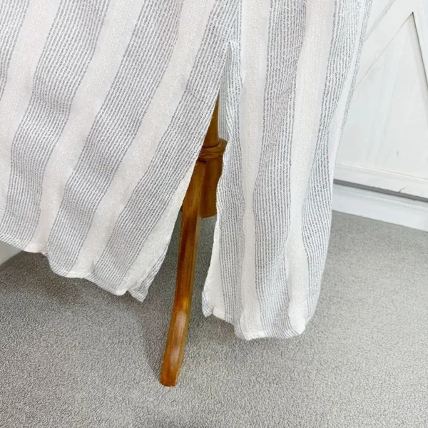 Natural Impressions Striped Muslin Swim Cover Maxi Dress White Medium‎ - Image 7