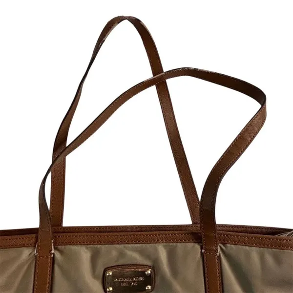 Michael Kors Kempton Nylon Large‎ Pocket Tote Bag Neutral Women's Casual FLAWED - Image 6