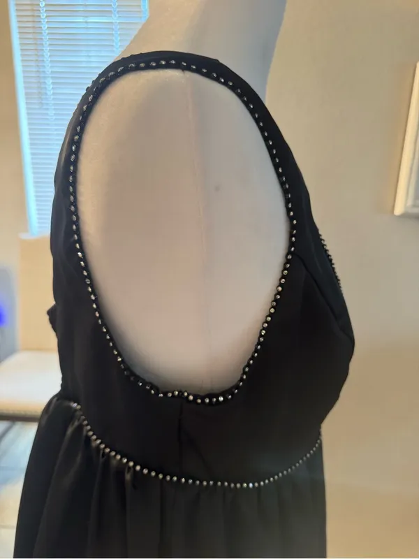Mustard Seed black rhinestone trimmed hoco party dress - Image 3