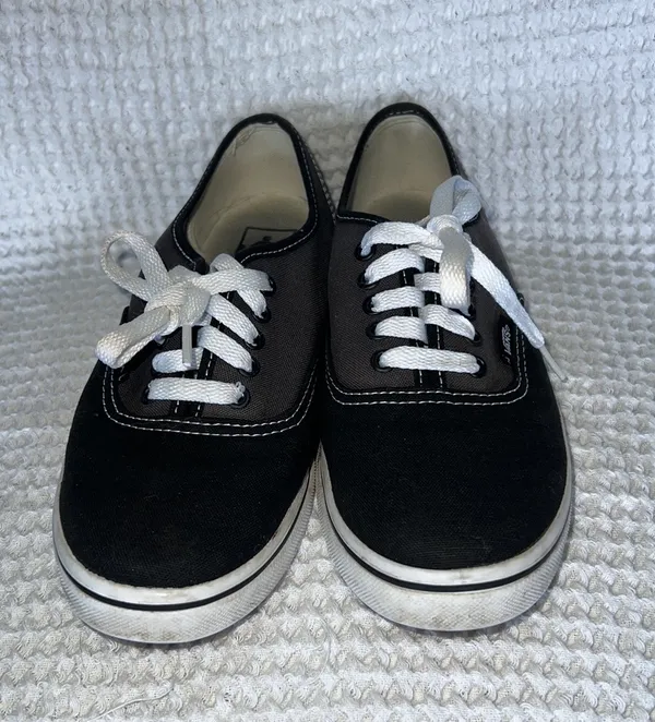Vans Unisex Black And Gray Canvas Sneakers - Image 5
