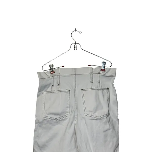Free People Women's Shorts Denim Button Fly High-Waisted Cotton White‎ Size 2 - Image 9