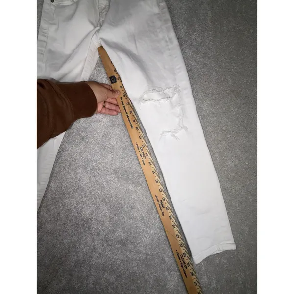 Agolde Sophie Crop Jeans Size 26 White Skinny Distressed - Image 8