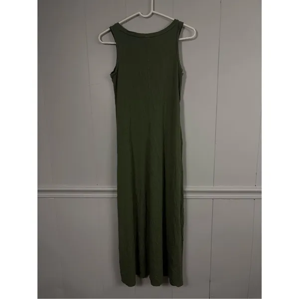 Old Navy Sage Green Stretch Maxi Dress Sleeveless Summer Cottagecore Spring XS - Image 5