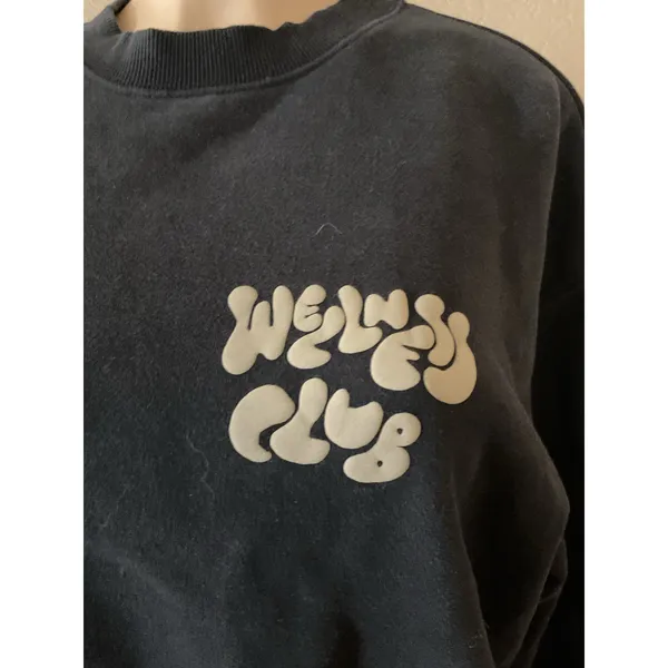 Cotton On Body Wellness Club Oversized Sweatshirt Women’s S/P Black Graphic - Image 6