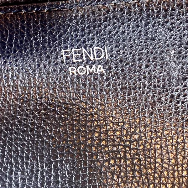 Fendi Textured Leather Logo Shopping Tote & Detachable Pouch - Image 9