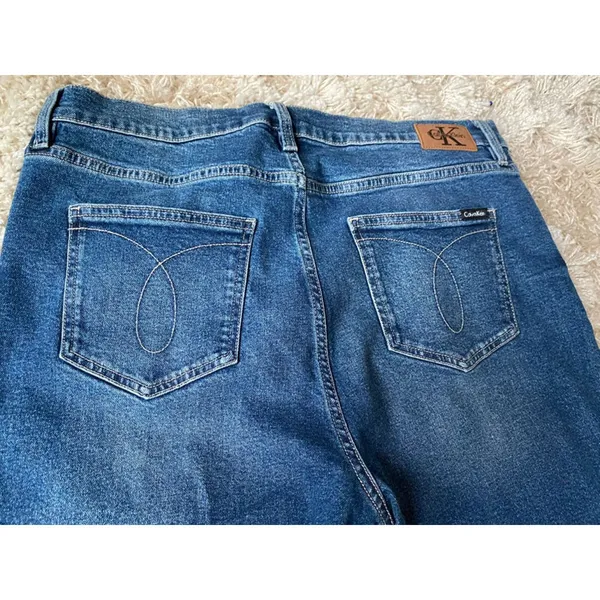 Calvin Klein Classic Straight Leg Blue‎ Denim Jeans High Rise 14 Classic Casual - Image 7