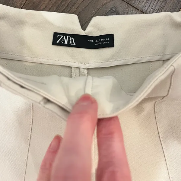 Zara Cream Straight Leg Women's Pants - Image 2