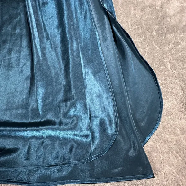 Victoria's Secret Gold Label Teal Satin Lace Nightgown M Lingerie Elegant Vintage - Image 13