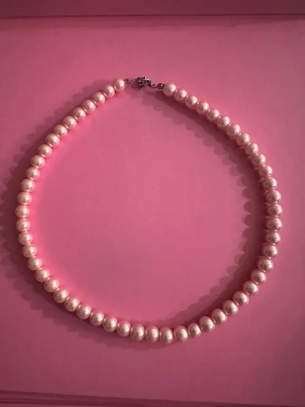 Pink pearl necklace - Image 2
