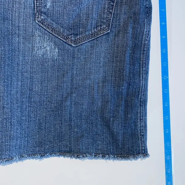 Y2k Denim‎ Distressed skirt size 14 - Image 8