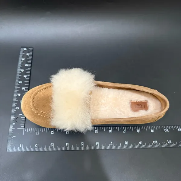 UGG Kaley Wisp Suede Sheepskin Loafer Size 6 - Image 9