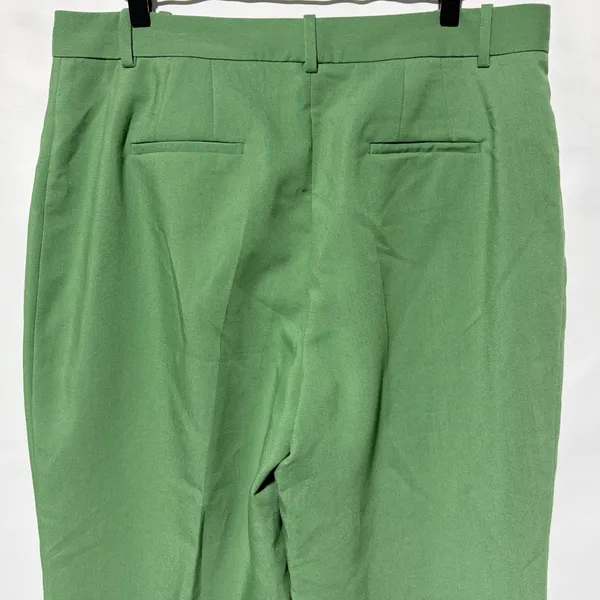 Zara High Rise Straight Leg Full Length Trousers Green Size XL 3736/047/500 - Image 12
