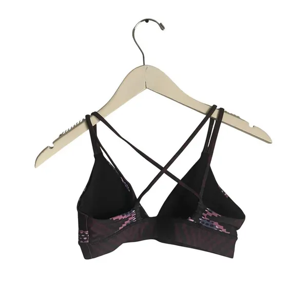Mara Hoffman Black Purple Triangle Bikini Sports Bra Yoga Tribal Aztec size S - Image 2