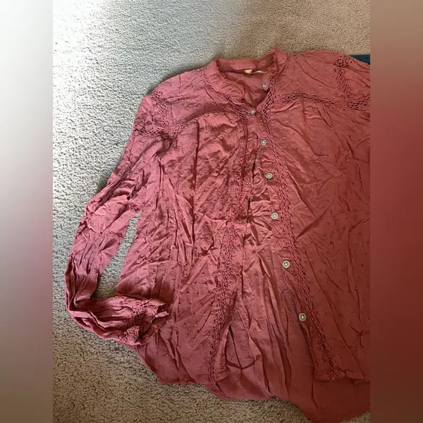 Free‎ people medium pink blouse - Image 4