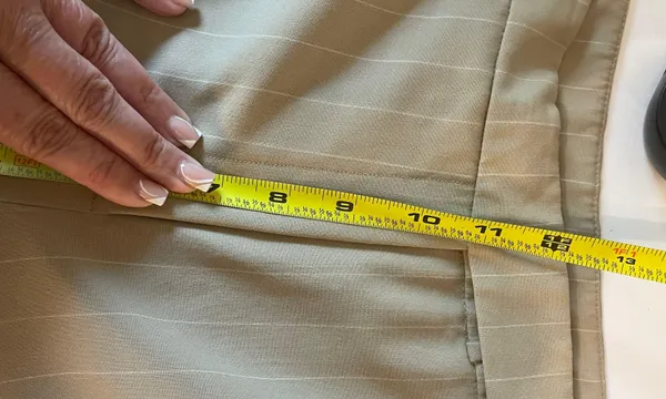 Jones New York Signature Tan and White Pinstripe Pants - Image 8