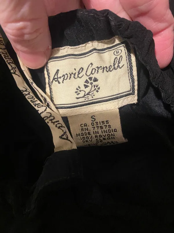 April Cornell vintage dress black two piece - Image 3