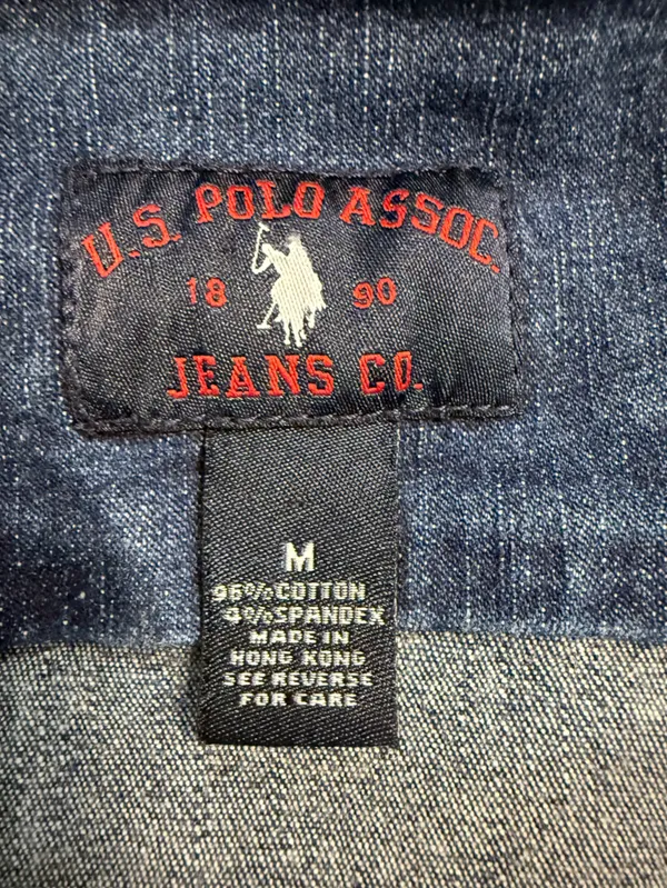 U.S. Polo Assn. Dark Indigo Denim with Pink Logo Stitching - Image 3