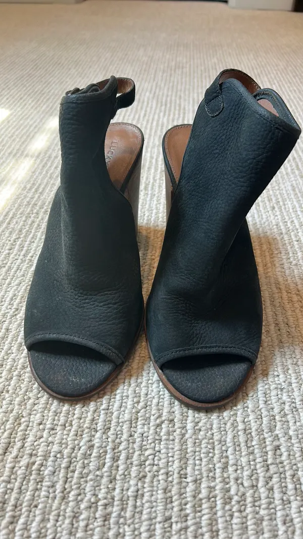 Lucky Brand Peep Toe Booties Block Heel 8 - Image 3