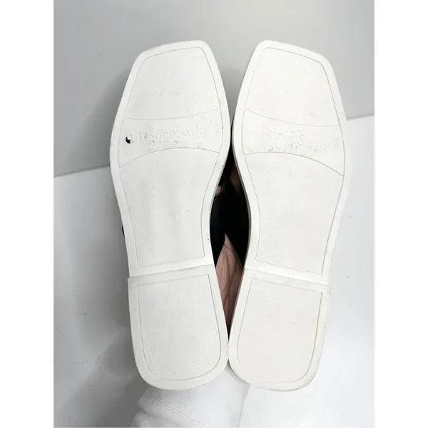 Franco Sarto Sandals Womens Size 9.5 Leather Black/White Open Toe - Image 13