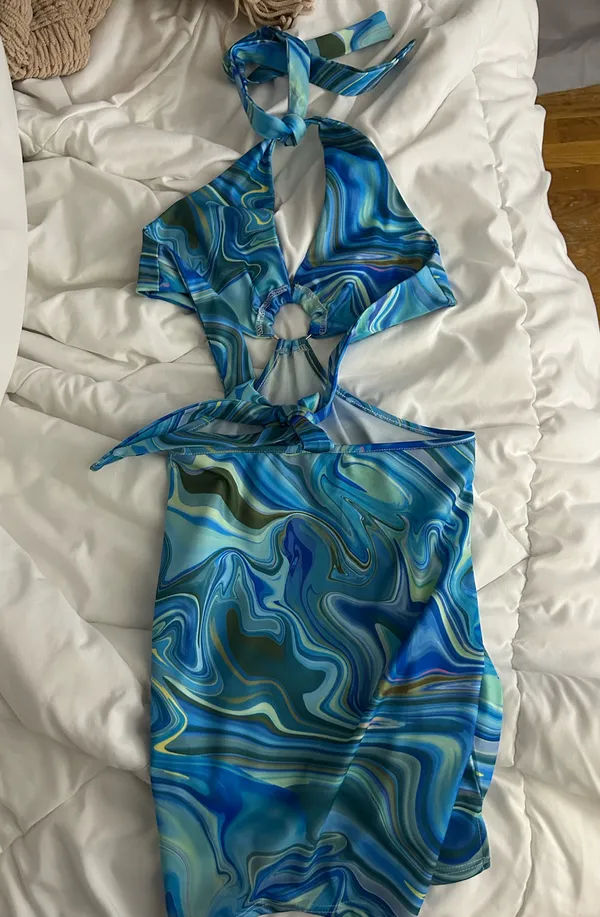 Blue Mini Dress - Image 5