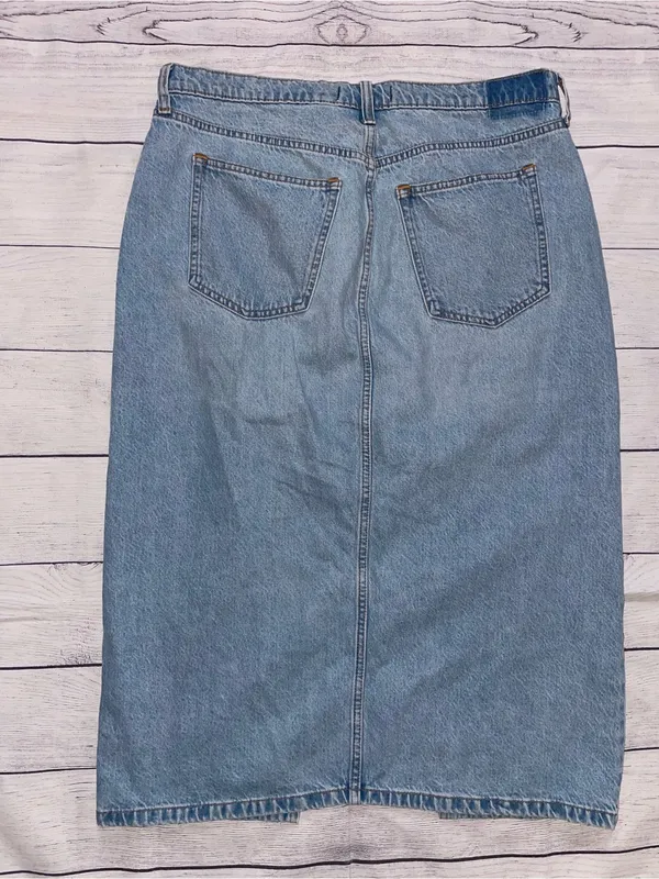 Abercrombie High Rise Light Blue Denim Skirt - Image 4