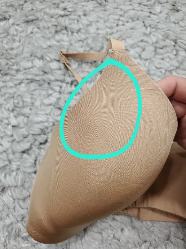 READ Skims Wireless Form T-shirt Demi Bra Size 34C Tan Nude - Image 3