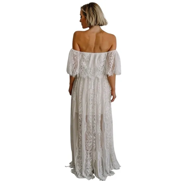 Baltic Born - NWT Caroline Flowy Bridal Maternity Friendly Lace Maxi Dress Sz M - Image 2