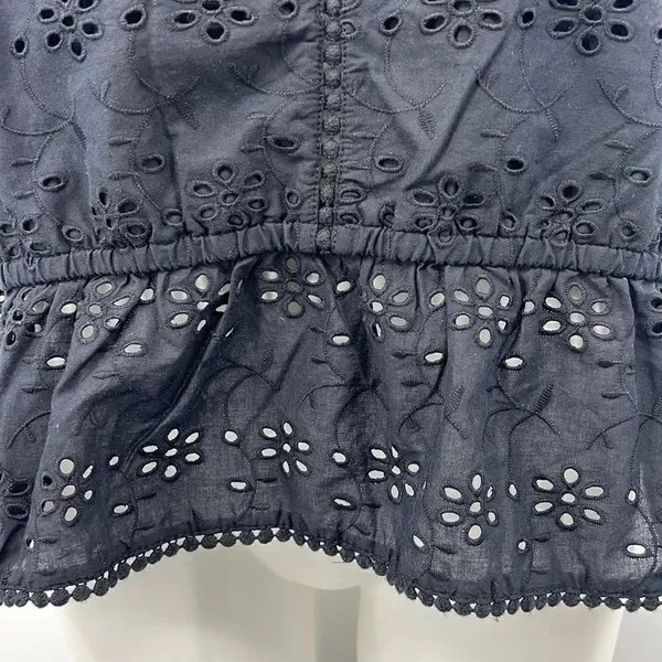 Ryegrass black eyelet halter top extra large Black Size XL - Image 3
