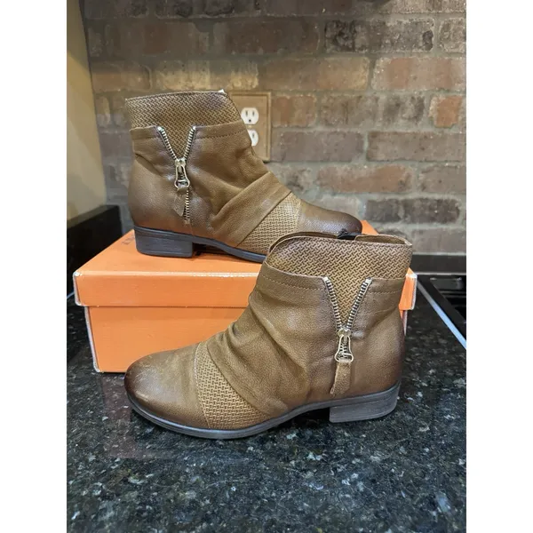 Miz Mooz Sunny Size 38 Wide US 7.5-8 Hazelnut Bootie - Image 4