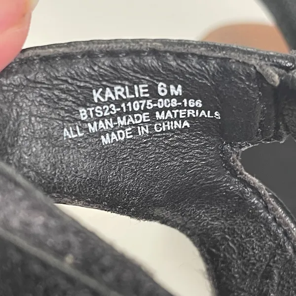 Baretraps Karlie Black Strappy Wedge‎ Sandals Womens 6M Comfort - Image 8